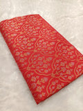 Bridal Red Shade Handwoven Kataan Ektara Jamdani Saree