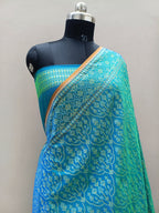 Sea Green Shade Handwoven Kataan Ektara Jamdani Saree