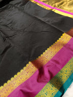 Black Shade Paper Soft Silk Banarasi