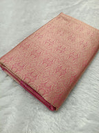 Mauve Shade High Percentage Zari Weaving Handwoven Kataan Silk Saree