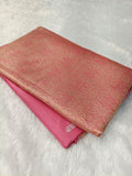 Mauve Shade High Percentage Zari Weaving Handwoven Kataan Silk Saree
