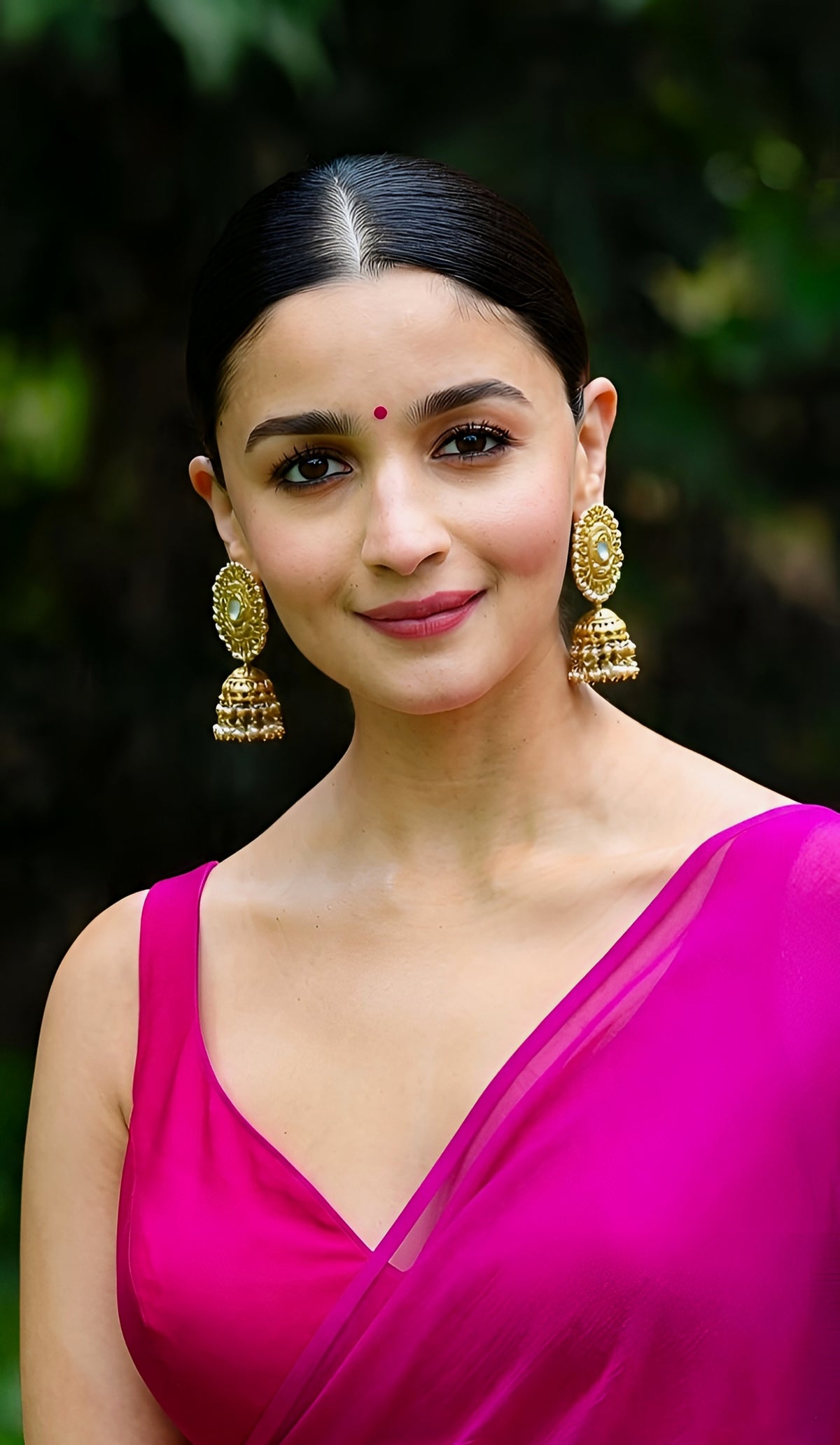 Alia Bhatt Ma'am Inspired Handwoven Kataan Mashru Silk Saree
