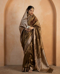 Antique Brown Shade Reshmi Tissue Silk Banarasi