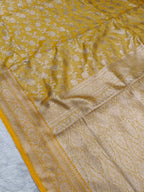 Molten Gold Handwoven Kataan Tissue Ektara Banarasi