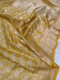 Molten Gold Handwoven Kataan Tissue Ektara Banarasi