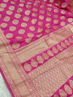 Fuchsia Pink Shade Handwoven Kataan Silk