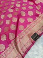 Fuchsia Pink Shade Handwoven Kataan Silk