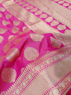 Fuchsia Pink Shade Handwoven Kataan Silk