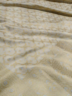 Off-White Shade Handwoven Kataan Silk Saree