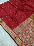 Bridal Red Shade Reshmi Banarasi Silk Saree