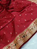 Bridal Red Shade Reshmi Banarasi Silk Saree