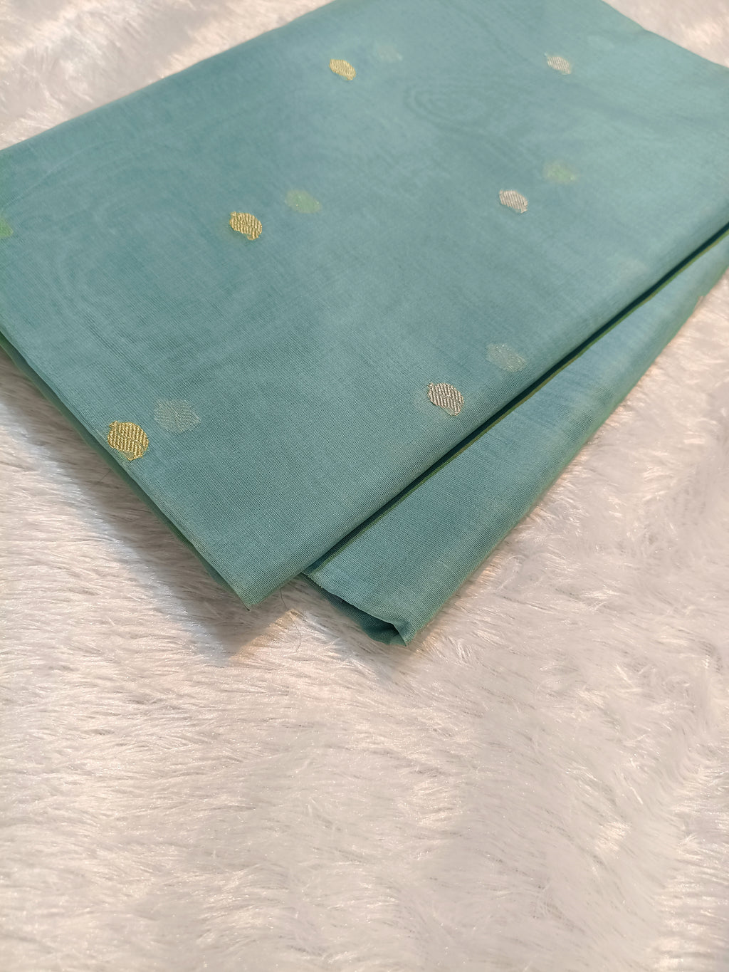 Pure Kora Organza Silk Banarasi Saree with Contrast Floral Border